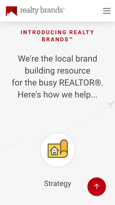 Realty Brands screenshot of mobile page